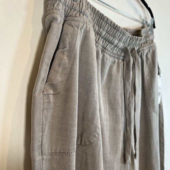 Dex Plus Women's NWT Super Light Sage Wash Elastic Waist Raw Edge Pants 1X - Picture 5 of 10